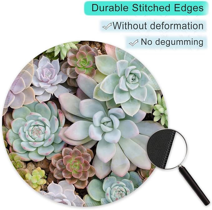 ITNRSIIET Round Mouse Pad with Stitched Edge Premium-Textured Waterproof - Image 5