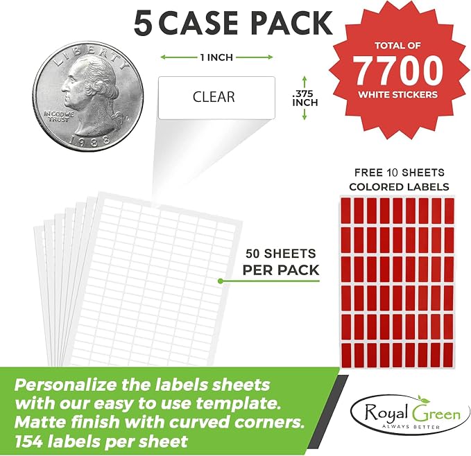 Small Clear Labels Sticker Sheets + Bonus Rectangular Red Stickers - Image 2