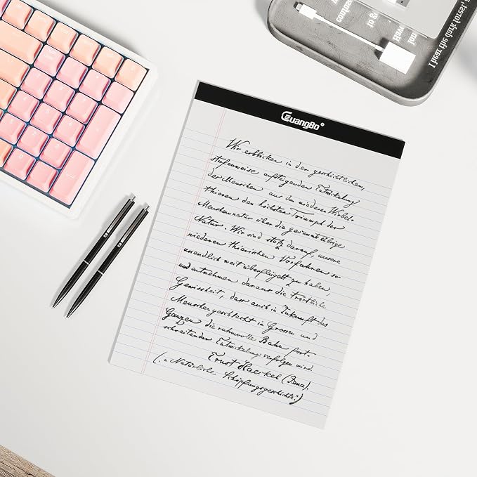 12 Pack White Legal Pads 8.5 x 11 Wide Ruled Note Pad 50 Sheets Notepads Micro - Image 2