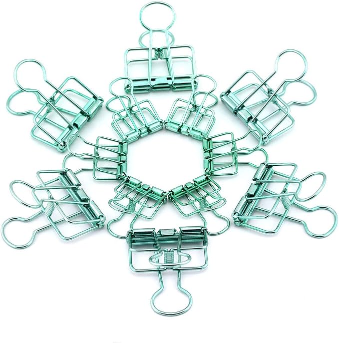 40-Pack Multi-purpose Metal Wire Binder Clip Set, by RuiLing