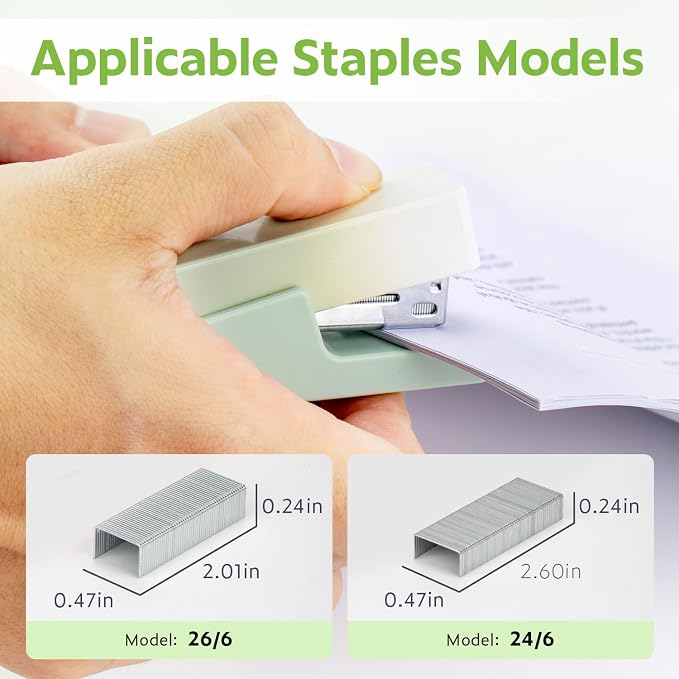 NUSIGN Mini Stapler with 830 Staples, Small Cute Desk Staplers, 25 Sheet - Image 3