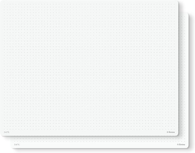 Notsu Dot Grid Notepads 8.5 x 11 inch, 2 Pack | Minimalist Dotted Memo Mouse by Notsu