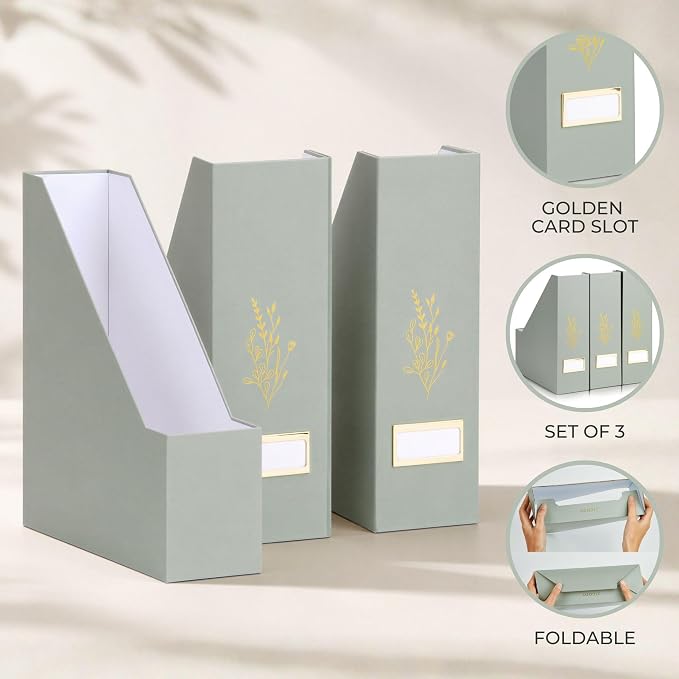 ZICOTO Beautiful Magazine Holder Set Of 3 - Image 5