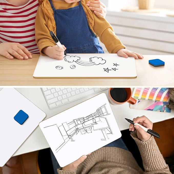 MaxGear Double Sided Dry Erase Board, 12 Pack | Reusable Double Sided Surface - Image 6