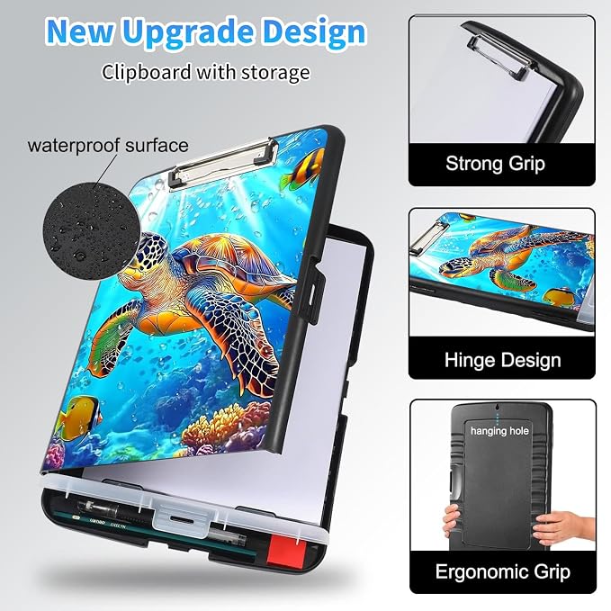 LYHXLYJH Clipboard with Storage, A4 Clipboards with Pen Holder, Heavy Duty - Image 3