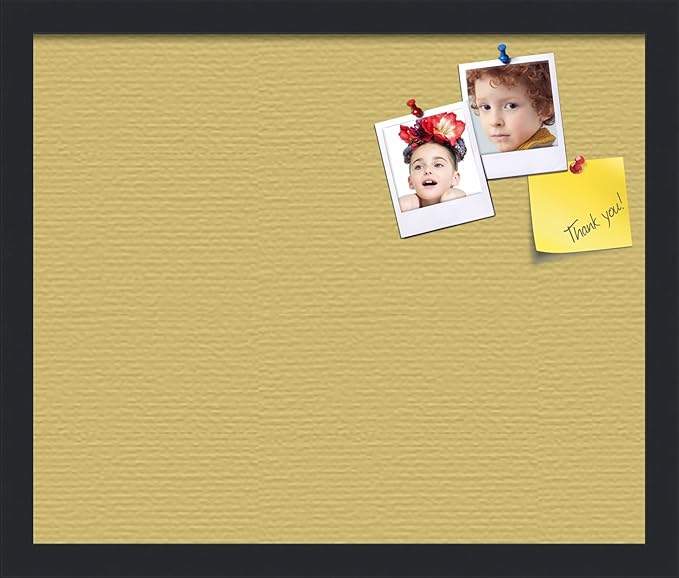 PinPix 18x15 Inch Cork Bulletin Board. This Decorative Framed Pin Board Comes with Honey Pastel Design and a Satin Black Frame. Ideal for Home Office Decor or Message Board (PinPix-1810)-DeskLoop Office