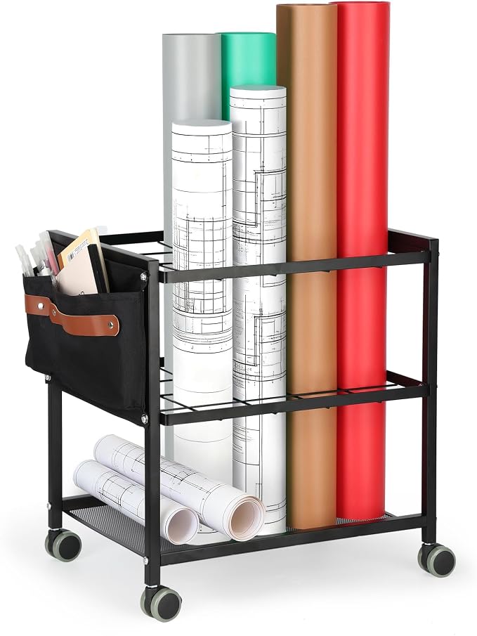 Blueprint Storage Rack Cart by Unknown