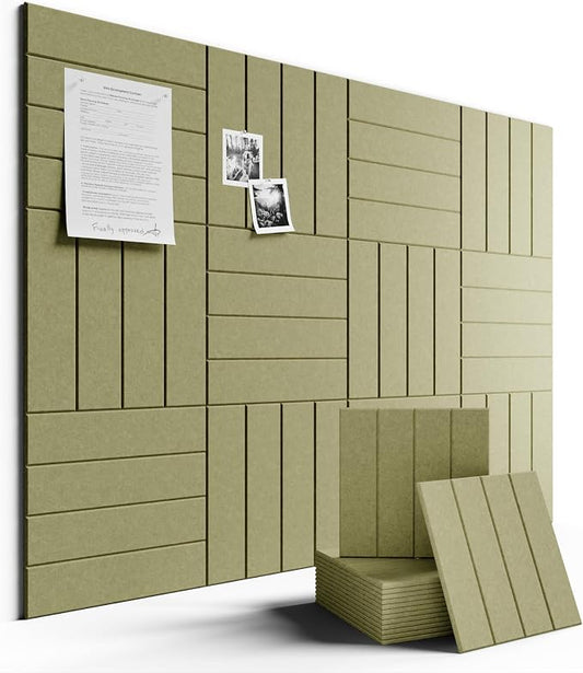 Fluxynara Large Felt Bulletin Board 48" x 36" Cork Board Alternative-12 Pack by FLUXYNARA