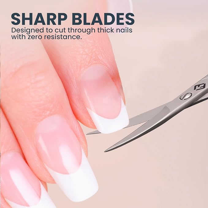 Fine Curved Cuticle Scissors for Nails – German Quality Stainless Steel – - Image 7
