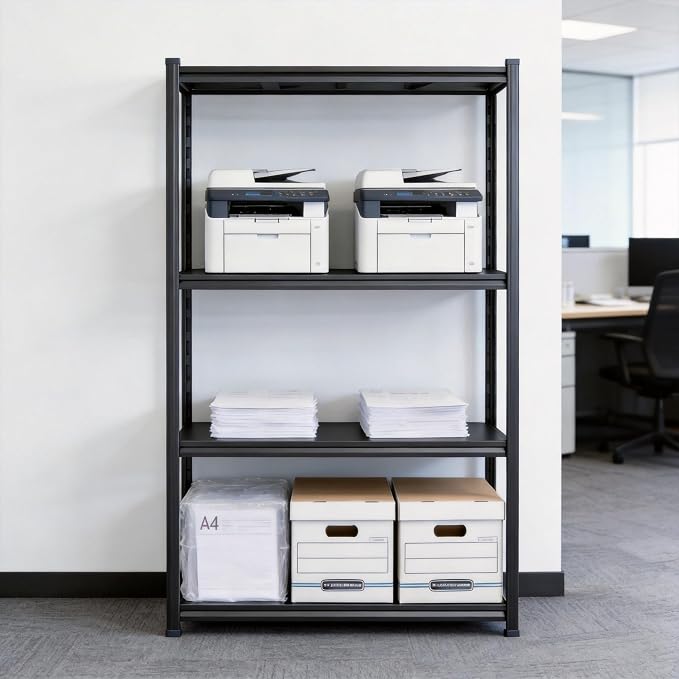 Printer Stand, Metal Shelving Adjustable Storage Shelves, printer table Office - Image 9