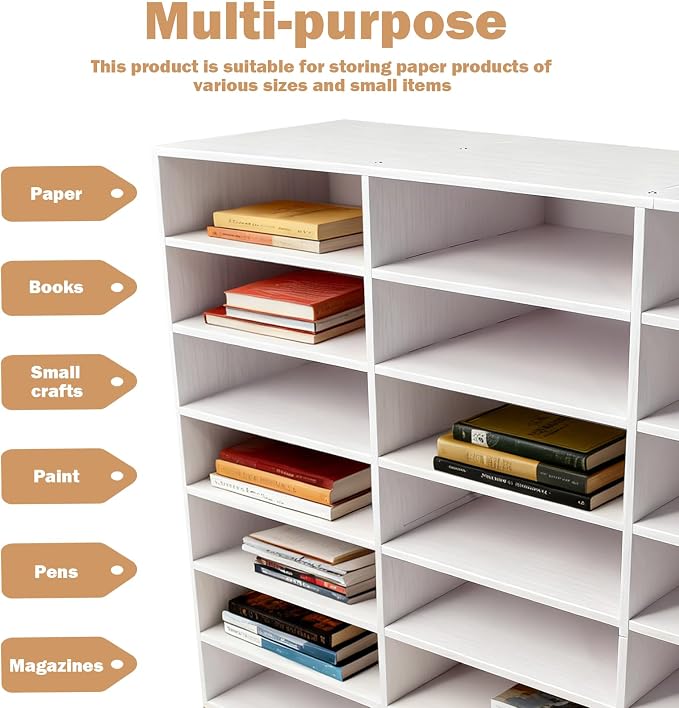 TUSAUW Literature Organizer, 21 Compartments Classroom Mailbox, Desktop File - Image 5