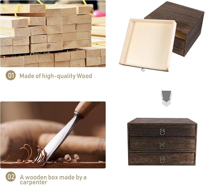 Cabilock Solid Wood Desktop Drawer Organizer - Image 9