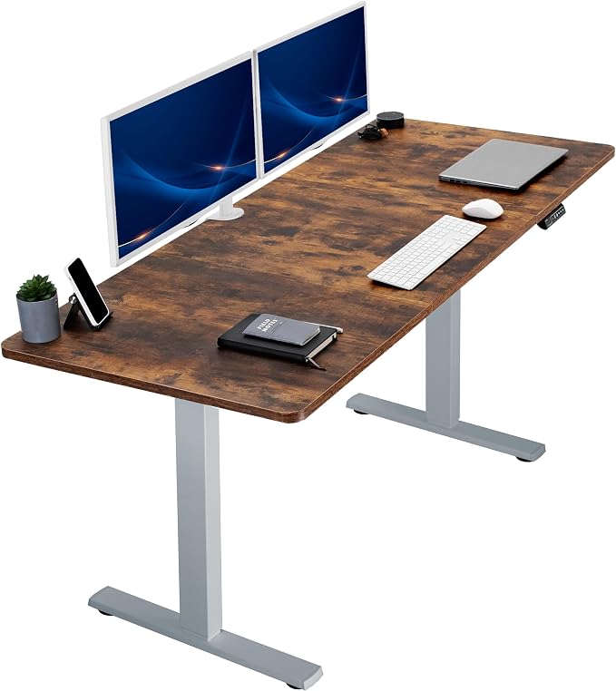 VIVO Electric 71 x 30 in Rustic Standing Desk, Memory Height Adjustment by VIVO