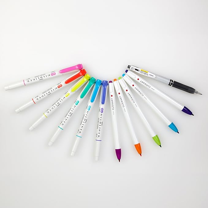 Zebra Pen Creative Notetaking Set 12-Pack, Includes 6 Highlighters, 5 CLiCKART - Image 2