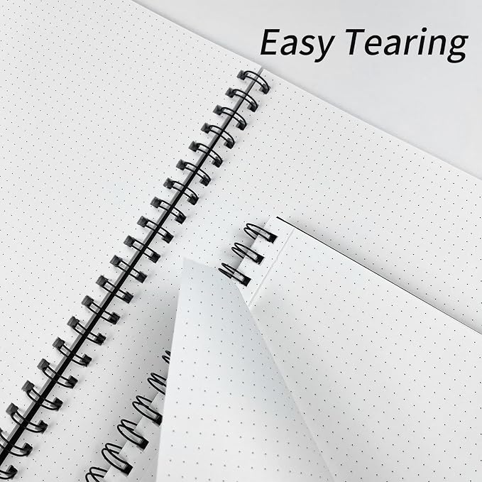 Bullet Dotted Spiral Notebook 8.5" x 11" A4 Large Dot Grid Journal, 100 GSM - Image 4