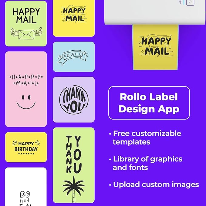 Rollo Wireless Shipping Label Printer - Wi-Fi Thermal Label Printer 4x6 for Shipping Packages - AirPrint from iPhone, iPad, Mac - Supports Windows, Chromebook, Android, Linux-DeskLoop Office