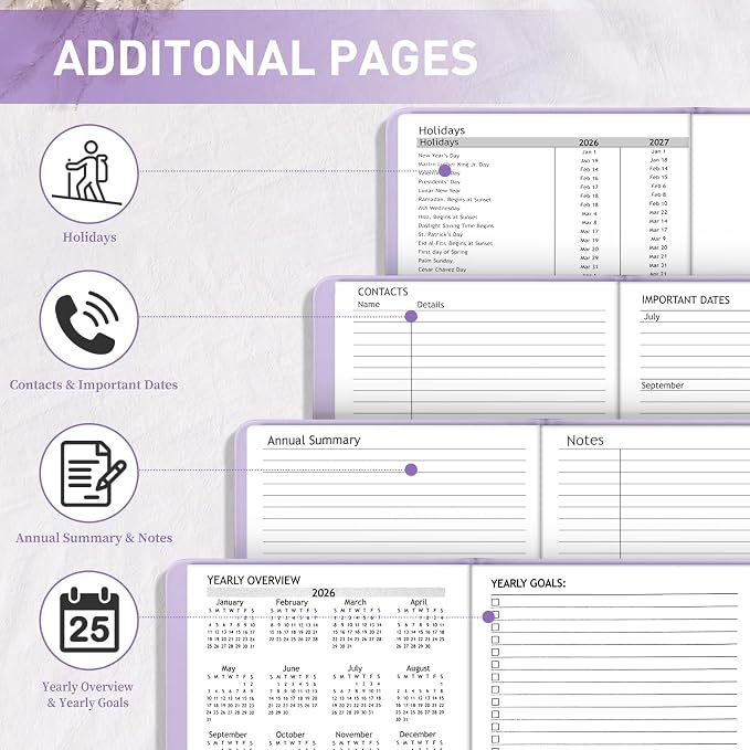 Academic Planner 2026-2027, Weekly and Monthly Academic Year Calendar Planner - Image 6
