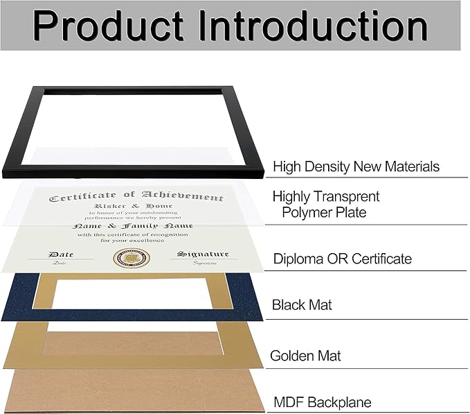 ELSKER&HOME 8.5x11 Certificate Frame Black - Image 2