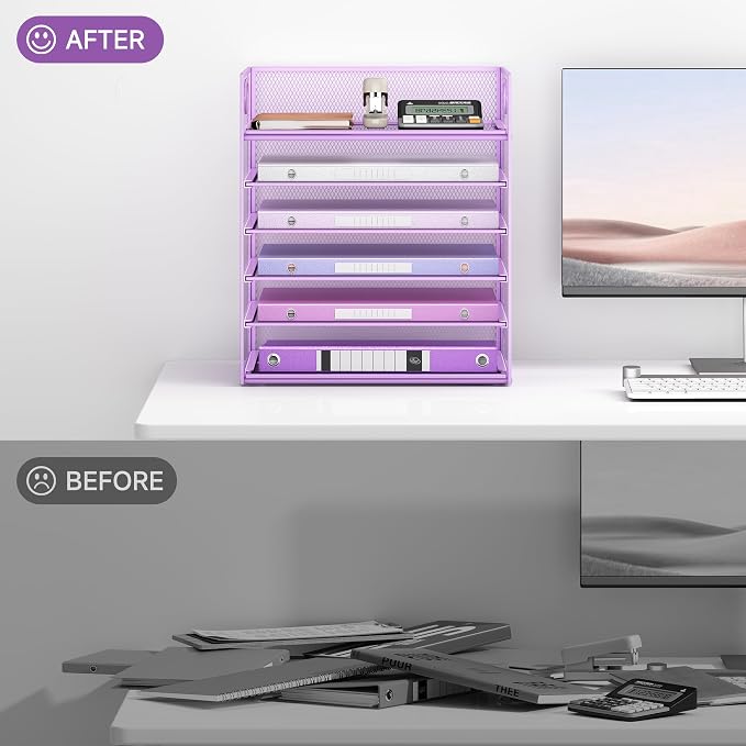 6 Tiers Letter Tray Paper Organizer - Image 4