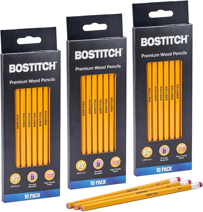Bostitch Premium #2 Pencils, Premium Wood, Unsharpened, HB Graphite by BostitchOfficeProducts