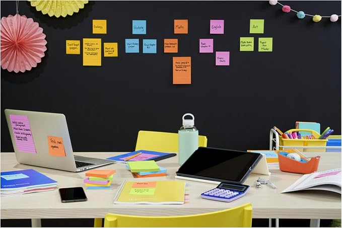 Post-it Super Sticky Lined Notes, 6 Sticky Note Pads, 4 x 4 in., School Supplies - Image 14