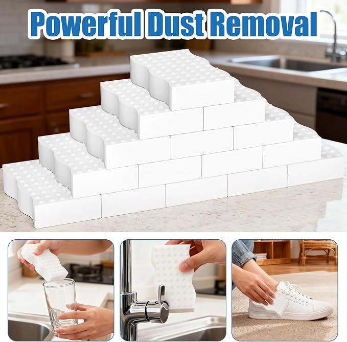 30 Pack Magic Sponges Cleaning Eraser, 2X Density Melamine Sponge, Cleaning Pad - Image 4