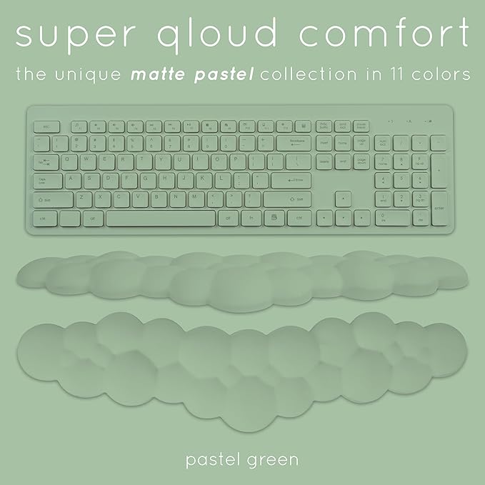Green Cloud Keyboard Wrist Rest – Create-ables Qloud Green Wrist Rest - Image 2