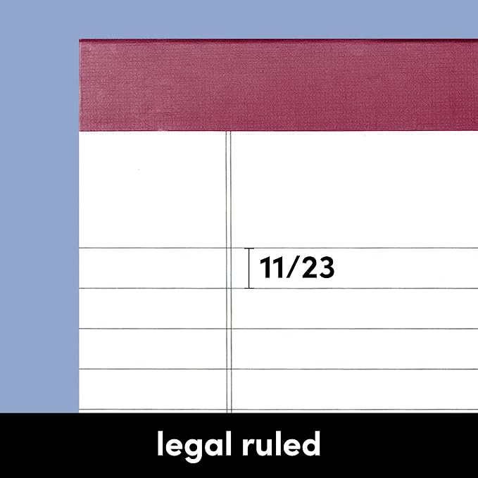 PAPERAGE Lined Legal Pads, 6 Pack, 50 Sheets Each, Wide/Legal Ruled, Note Pads - Image 6