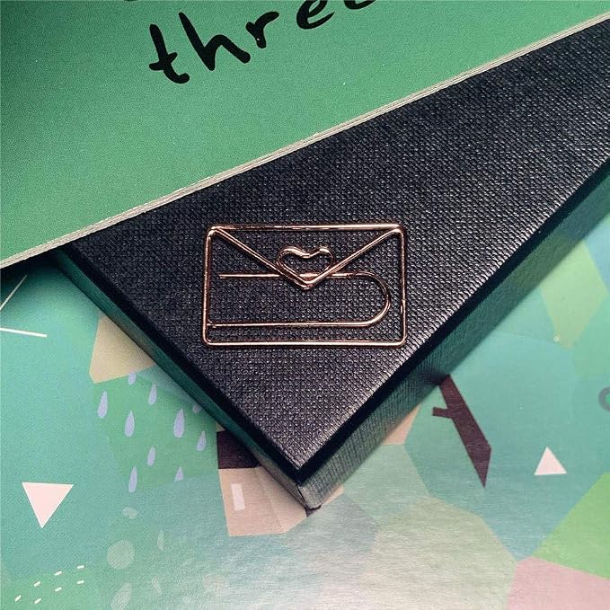 OWLFAVO 40pcs Envelope Shape Paper Clips - Image 4