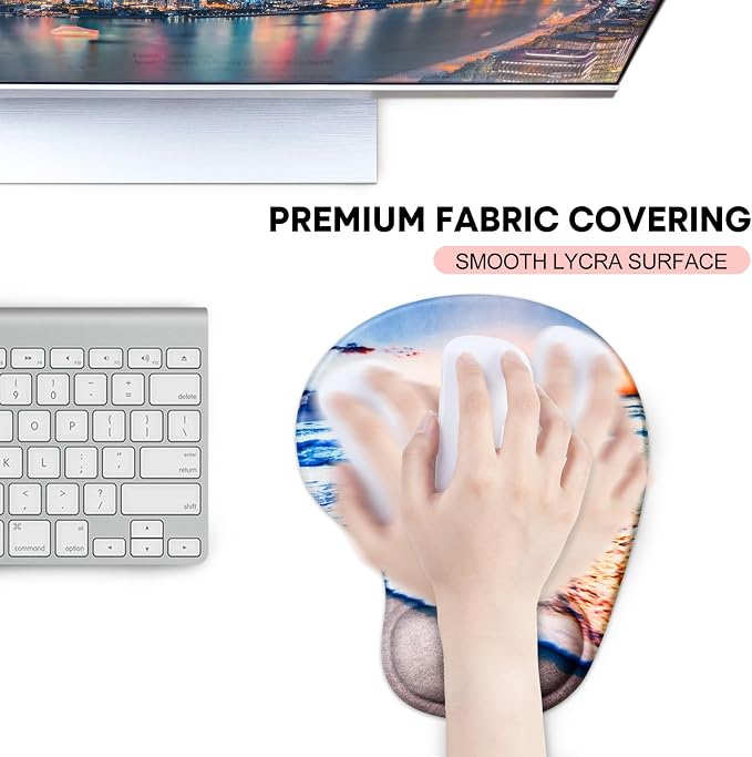 JIKIOU Mouse Pad, 2 Pack Ergonomic Mouse Pads - Image 6
