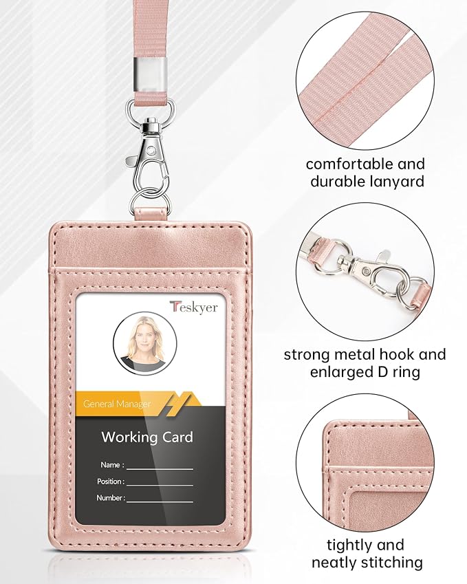 Teskyer Leather ID Badge Holder - Image 5