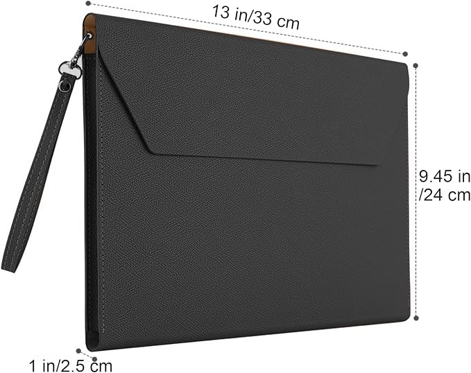 VANRA Expanding File Folder Organizer PU Leather Document Holder File Pocket - Image 2