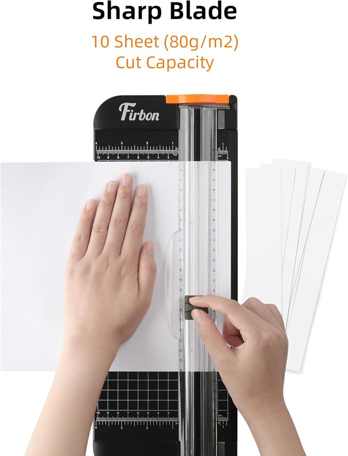 Firbon 2Pcs Refill Blades for A4 A5 Paper Cutter, Spring-Loaded Safeguard - Image 3
