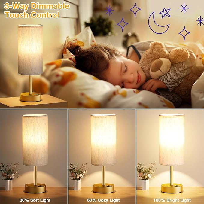 Dicoool Small Touch Bedside Lamp - Image 3