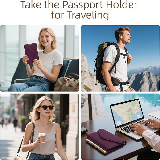 ZOPPEN Mulit-purpose Rfid Blocking Passport Holder Travel Wallet Passport and - Image 9