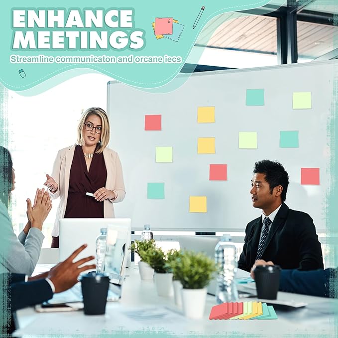 Fainne 24 Pack Sticky Notes Bulk Back to School Supplies Self Stick Note Pads Paper Memo for Office First Day of School Student Teacher Essentials (2 x 2 Inches,Bright Color)-DeskLoop Office