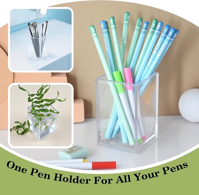 20 Pack Clear Acrylic Pen Holders - Image 4