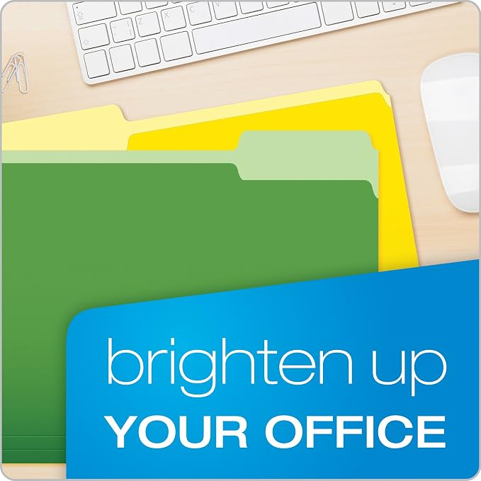Pendaflex Two-Tone Color File Folders, Letter Size, 1/3 Cut, 100 per Box - Image 6
