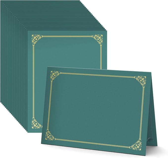 BELLE KR® Green Certificate Holders 8.5 x 11, Documents and Diplomas by BELLEKR