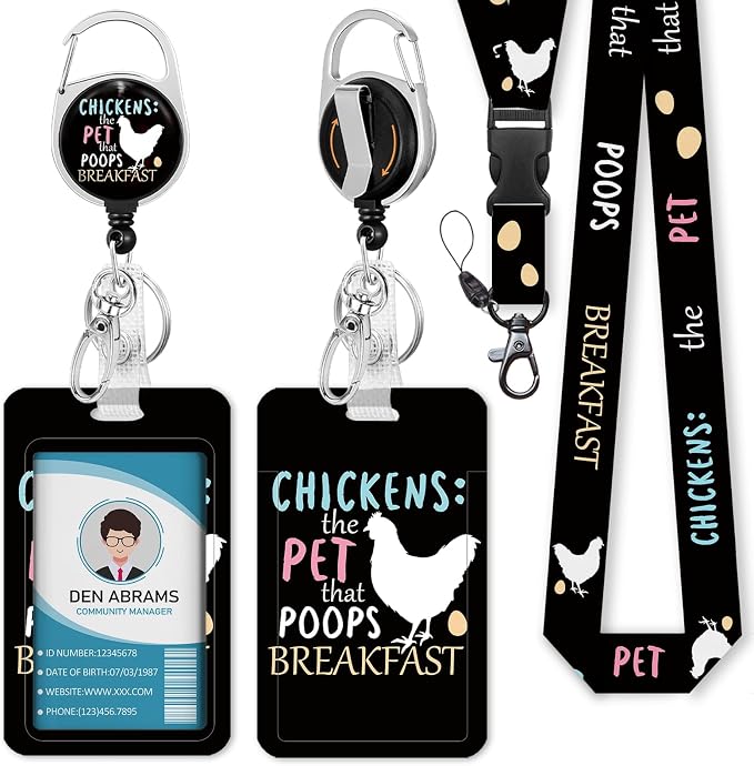 Piefly Lanyards for Id Badges, Funny Badge Holder by Piefly