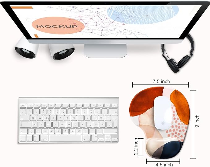 JIKIOU Mouse Pad, 2 Pack Ergonomic Mouse Pads - Image 2