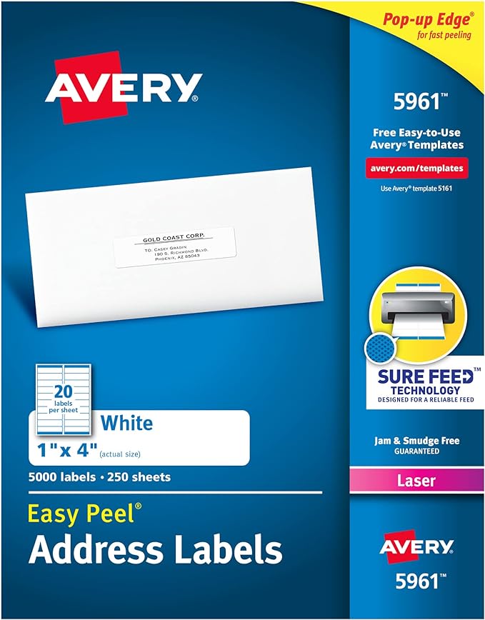 Avery Easy Peel Printable Address Labels by Avery