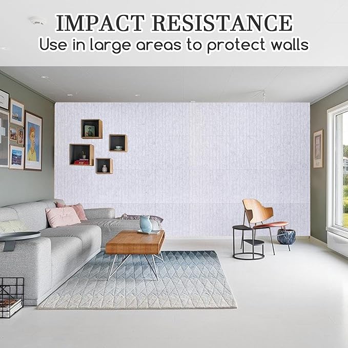 Large Cork Board Alternative, 15 Pack Felt Board with Safe Removable Adhesive Tabs Felt Wall Tiles, Large Cork Boards for Walls, Cork Board for Home Office, Pin Boards for Walls, Stripe Marble White-DeskLoop Office