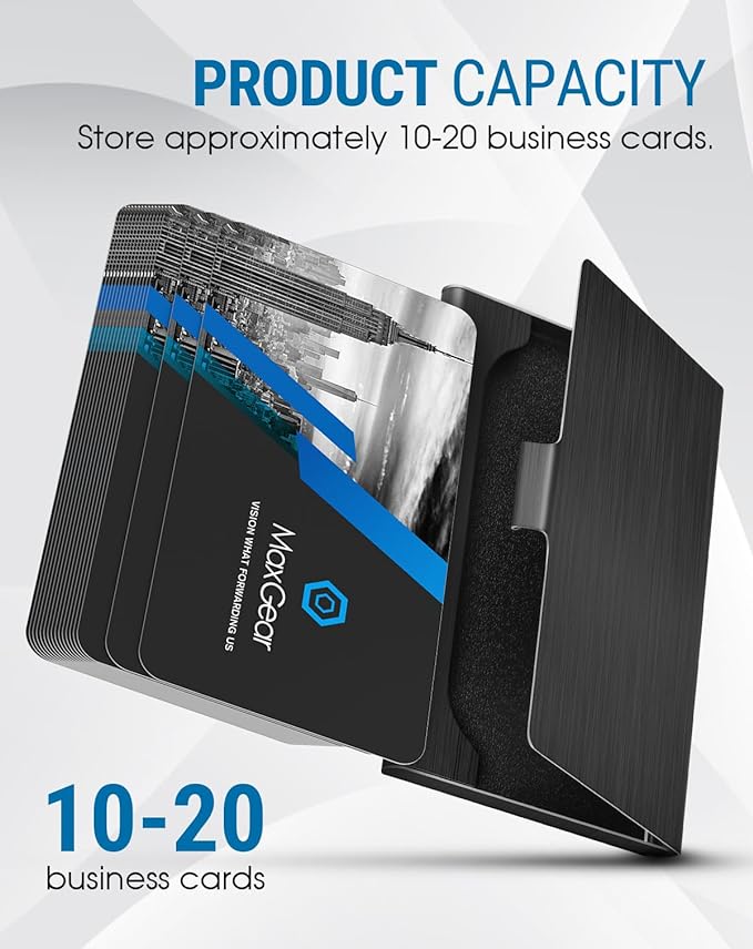 MaxGear Metal Business Card Holder - Image 3