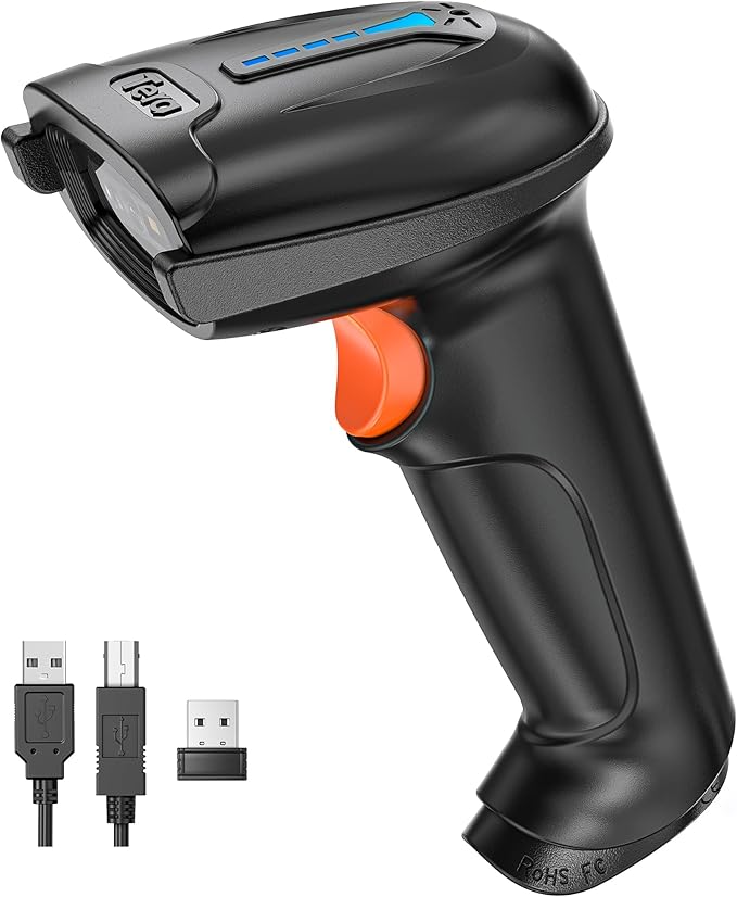 Tera Barcode Scanner with Battery Indicator: 2D Wireless, 2.4G Wireless by Tera