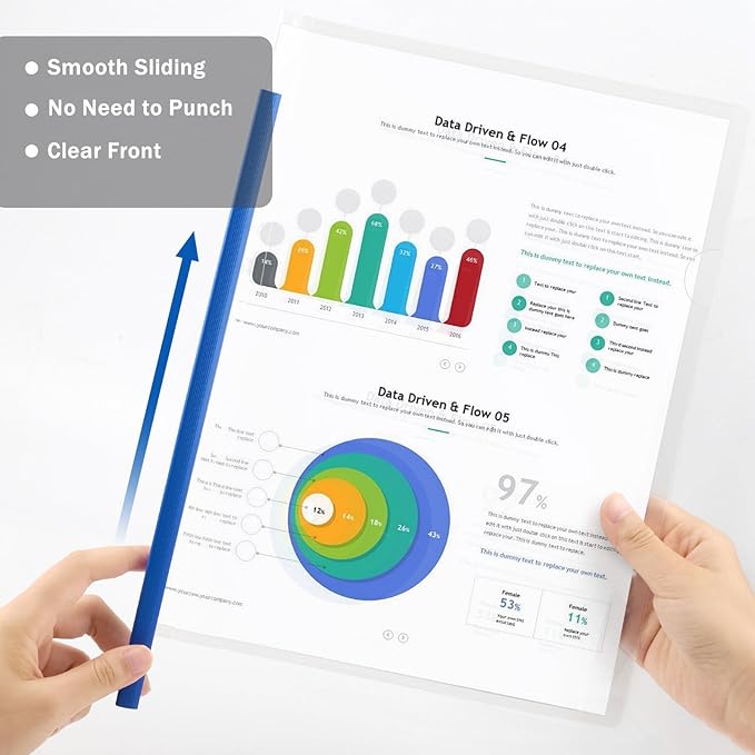JOERSH 40 Pcs Clear Report Covers - Image 3