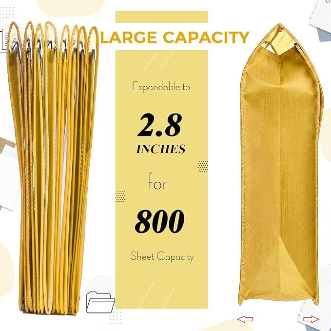 Epakh 10 Pieces Plastic File Folders Envelope Expanding File Wallet Organizer - Image 4