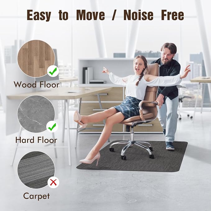 Blvornl Office Chair Mat for Hardwood Floor, 32.3"x 47.2" Desk Chair Mat for - Image 6