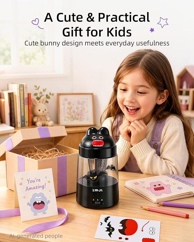 ZMOL Colored Pencil Sharpener for Kids Gift, Rechargeable Electric Pencil - Image 9