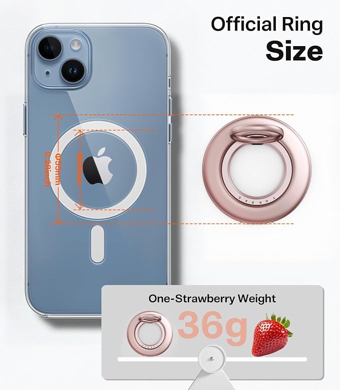 TORRAS 2025 Flagship Magnetic Phone Grip Ring Holder Kickstand Fit - Image 8